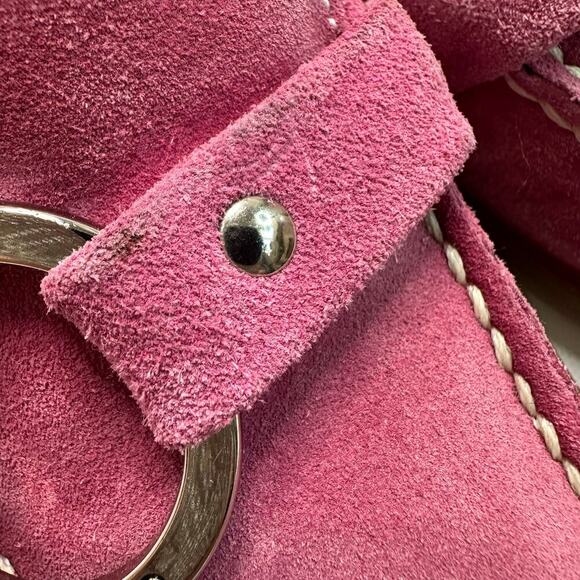 Coach Women’s Pink Suede Mule Slides - Picture 9 of 11